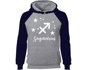 Sagittarius Zodiac Sign hoodie. Navy Blue Grey Hoodie, hoodies for men, unisex hoodies