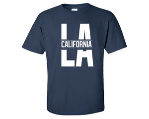 LA California custom t shirts, graphic tees. Navy Blue t shirts for men. Navy Blue t shirt for mens, tee shirts.