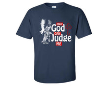Cargar imagen en el visor de la galería, Only God Can Judge Me custom t shirts, graphic tees. Navy Blue t shirts for men. Navy Blue t shirt for mens, tee shirts.
