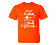 Görseli Galeri görüntüleyiciye yükleyin, Drinking Alone custom t shirts, graphic tees. Orange t shirts for men. Orange t shirt for mens, tee shirts.
