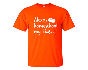 Homeschool custom t shirts, graphic tees. Orange t shirts for men. Orange t shirt for mens, tee shirts.