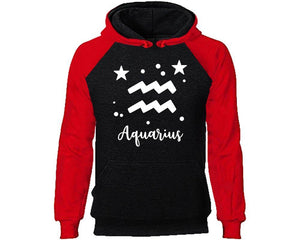 Aquarius Zodiac Sign hoodie. Red Black Hoodie, hoodies for men, unisex hoodies