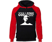 Load image into Gallery viewer, Only God Can Judge Me designer hoodies. Red Black Hoodie, hoodies for men, unisex hoodies
