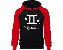 Görseli Galeri görüntüleyiciye yükleyin, Gemini Zodiac Sign hoodie. Red Black Hoodie, hoodies for men, unisex hoodies
