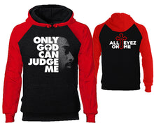 將圖片載入圖庫檢視器 Only God Can Judge Me designer hoodies. Red Black Hoodie, hoodies for men, unisex hoodies
