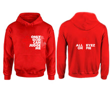 Load image into Gallery viewer, Only God Can Judge Me hoodie. Red Hoodie, hoodies for men, unisex hoodies
