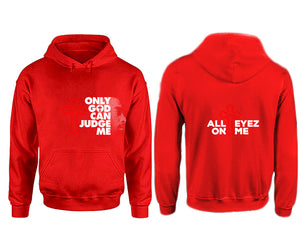 Only God Can Judge Me hoodie. Red Hoodie, hoodies for men, unisex hoodies
