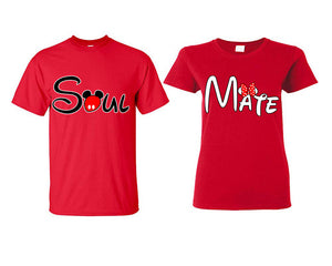 Soul Mate matching couple shirts.Couple shirts, Red t shirts for men, t shirts for women. Couple matching shirts.