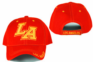 LA Los Angeles designer baseball hats, embroidered baseball caps, Red Yellow baseball cap