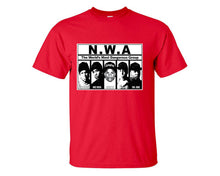 Görseli Galeri görüntüleyiciye yükleyin, NWA custom t shirts, graphic tees. Red t shirts for men. Red t shirt for mens, tee shirts.
