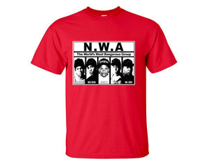 NWA custom t shirts, graphic tees. Red t shirts for men. Red t shirt for mens, tee shirts.