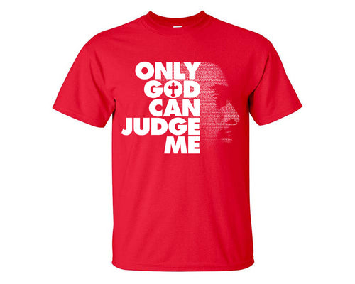 Only God Can Judge Me custom t shirts, graphic tees. Red t shirts for men. Red t shirt for mens, tee shirts.