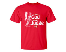 Cargar imagen en el visor de la galería, Only God Can Judge Me custom t shirts, graphic tees. Red t shirts for men. Red t shirt for mens, tee shirts.
