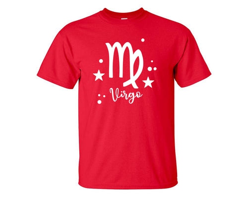 Virgo custom t shirts, graphic tees. Red t shirts for men. Red t shirt for mens, tee shirts.