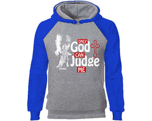 Only God Can Judge Me designer hoodies. Royal Blue Grey Hoodie, hoodies for men, unisex hoodies