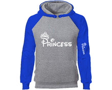 將圖片載入圖庫檢視器 Princess designer hoodies. Royal Blue Grey Hoodie, hoodies for men, unisex hoodies
