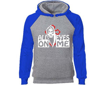 Load image into Gallery viewer, All Eyes On Me designer hoodies. Royal Blue Grey Hoodie, hoodies for men, unisex hoodies
