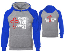 Cargar imagen en el visor de la galería, Only God Can Judge Me designer hoodies. Royal Blue Grey Hoodie, hoodies for men, unisex hoodies
