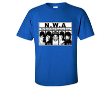 Görseli Galeri görüntüleyiciye yükleyin, NWA custom t shirts, graphic tees. Royal Blue t shirts for men. Royal Blue t shirt for mens, tee shirts.
