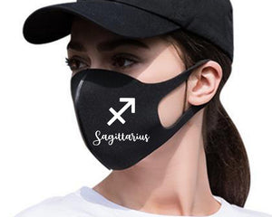 Sagittarius Silk Cotton face mask with White color design. Washable, reusable face mask.
