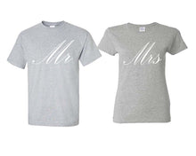 將圖片載入圖庫檢視器 Mr and Mrs matching couple shirts.Couple shirts, Sports Grey t shirts for men, t shirts for women. Couple matching shirts.

