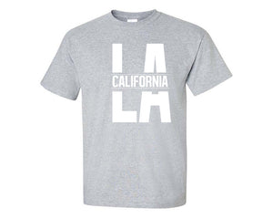 LA California custom t shirts, graphic tees. Sports Grey t shirts for men. Sports Grey t shirt for mens, tee shirts.