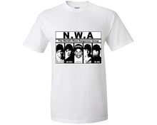 Load image into Gallery viewer, NWA custom t shirts, graphic tees. White t shirts for men. White t shirt for mens, tee shirts.
