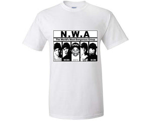 NWA custom t shirts, graphic tees. White t shirts for men. White t shirt for mens, tee shirts.