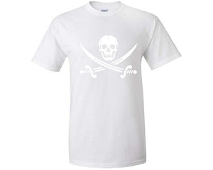Jolly Roger custom t shirts, graphic tees. White t shirts for men. White t shirt for mens, tee shirts.